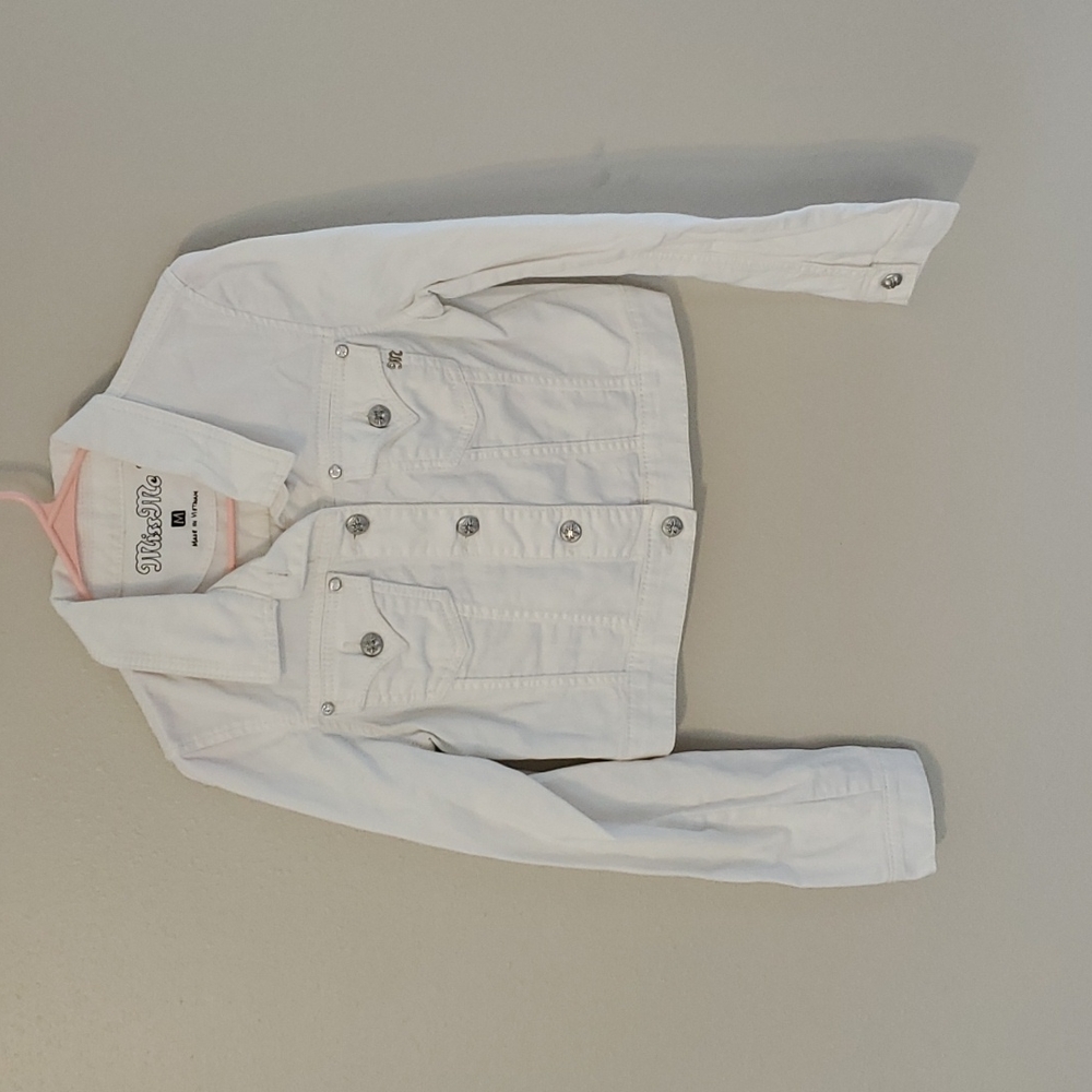 Women’s Miss Me White Denim Jacket Size M